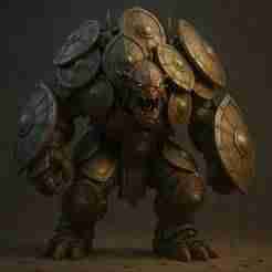 Shielded Monster STL – Armored Beast 3D Model