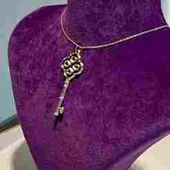 ✨💎 Shiny Key Necklace Pendant – Model 1  |  3D Printable Jewelry