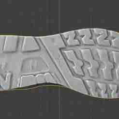 Shoe sole, doll's imprint, casting