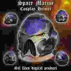 Si Fi Chaos Space Marine Cosplay Helmet Outfit