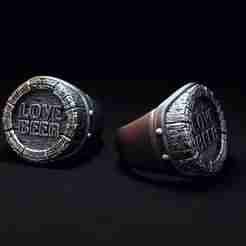 Signet Ring Love Beer 3D Model