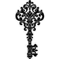 silhouette of a Victorian key with ornate details 3 - 2D/3D Wall Art STL+SVG For CNC Router, Plasma, Waterjet, Laser & 3D Printer