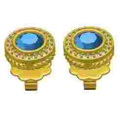 Simple Round Diamond Halo Stud Earring
