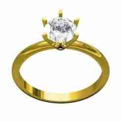 Single Round Diamond Solitaire Engagement Ring