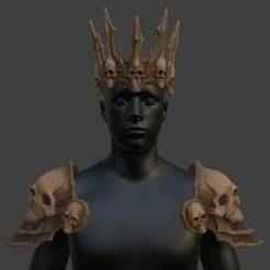 Skeleton King Crown and Pauldrons