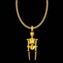 skeleton pendant charm