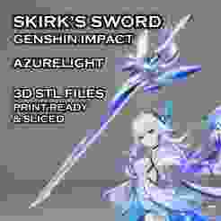 Skirk Sword -- Genshin Impact Cosplay -- 3D Print Ready Sliced Files -- Azurelight