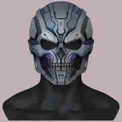 skull Cyberpunk Mechanical Lower Face Mask – Futuristic Tactical Jaw Armor Mouthpiece for Cosplay, Sci-Fi Character Design, 3D Modeling and Printing, High-Detail Cyber Tech Mask