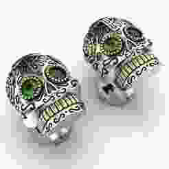 Skull Death Star Cufflinks