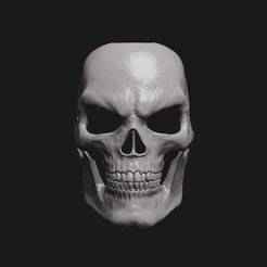 Skull Mask STL File – 3D Printable Horror Costume Prop, Halloween Cosplay, Scary Skeleton Face Mask