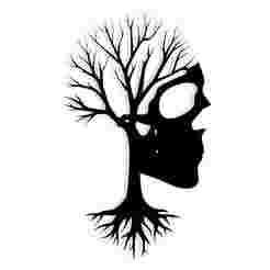 skull with a tree growing from the top 3 - 2D/3D Wall Art STL+SVG For CNC Router, Plasma, Waterjet, Laser & 3D Printer