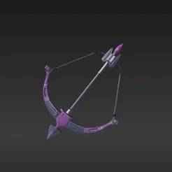 Sleek Purple Metallic Compound Bow Charm - Nocked Arrow Key Accessory