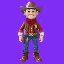 Smiling Cartoon Cowboy