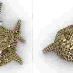 smiling shark gold charm