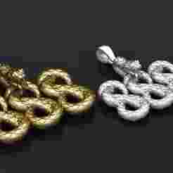 Snake Pendant 3D printable  Model