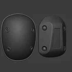 Sniper Wolf elbow pads prop cosplay 3d model (stl file) for printing