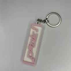 Sp5der pink multicolor keychain