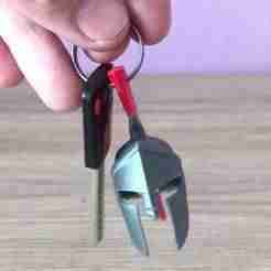 Spartan helmet keychain