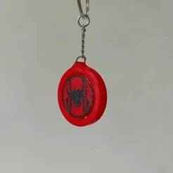 Spider-Man Logo Rotating Fidget Keychain