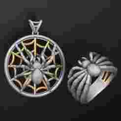 Spider Pendant Ring v2 Collection