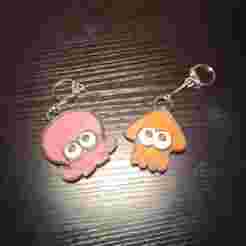 Splatoon Inkling and Octoling (Squid and Octopus) keychains