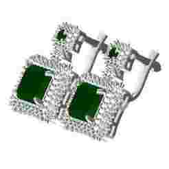 Square Shape Halo Earring