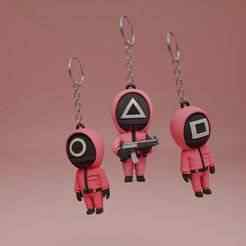 Squid Game Guards Keychain Set (3-Pack)