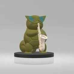 Squirtle Saxophone  3d printable model