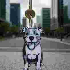 Staffordshire Bull keychain