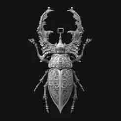 Stag Beetle Pendant Sculpture