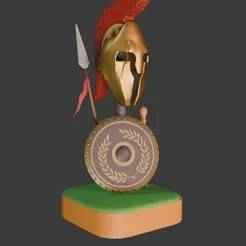 Statue of a fallen Spartan