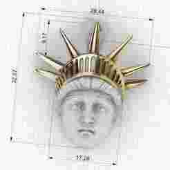 Statue of Liberty Head Pendant – 3D STL Model