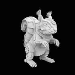 Steampunk Squirrel with Gear Tail 3D Printable Model
