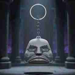 Stone Head Keychain - Ancient Hylian Statue - The Legend of Zelda - Ready to Print