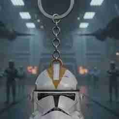 Stormtrooper Battalion Helmet Keychain - Elite Imperial Force - Star Wars - Ready to Print