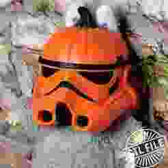 Stormtrooper pumpkin helmet for Labubu
