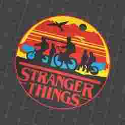 Stranger Things Logo Keychain 🚲 - Retro 80s 3D Print Model