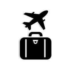 suitcase with a plane taking off from inside 3 - 2D/3D Wall Art STL+SVG For CNC Router, Plasma, Waterjet, Laser & 3D Printer
