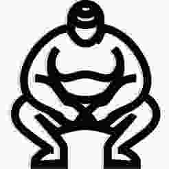 sumo wrestler kneeling in a calm pose 1 - 2D/3D Wall Art STL+SVG For CNC Router, Plasma, Waterjet, Laser & 3D Printer