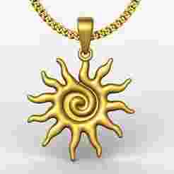 sun pendant charm