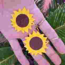 Sunflower Keychain