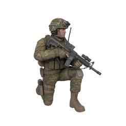 Tactical Kneeling Operator – Combat Ready Stance