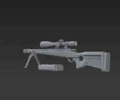 Tactical Rifle Accessories Set - Scope, Bipod, Suppressor & Mag