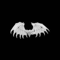 Tattered Demonic Wings with Rusted Metal Frame 3D Printable Model