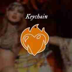 Taylor Swift Burning Heart Keychain - The life of a showgirl