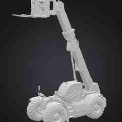 Telehandler w/ Forks Separate