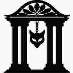 temple gate with a fox mask hanging in the center 3 - 2D/3D Wall Art STL+SVG For CNC Router, Plasma, Waterjet, Laser & 3D Printer