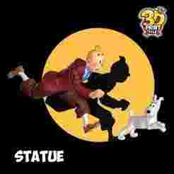 The Running Figure and His White Dog