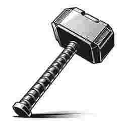 Thor Hammer 3D Print – Mini Showpiece, Decorative Desk Model
