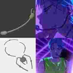 Till round 7 necklace and microphone